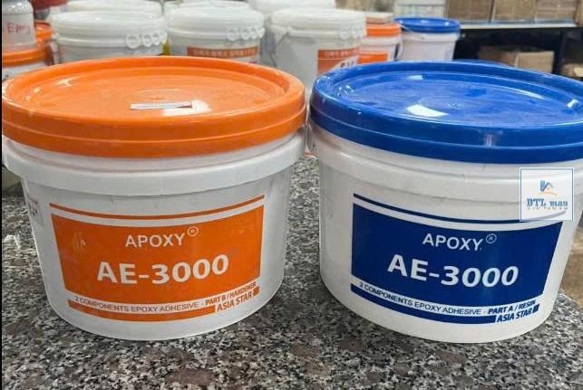 Keo Apoxy AE-3000 Bộ 20kg Màu Xám – Keo Dán Đá, Gạch 2 Thành Phần Gốc Epoxy