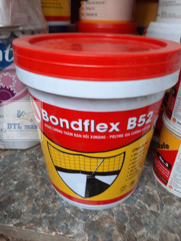 Buildmix BondFlex B52 Grey - Thùng 20kg - Chống thấm 2 thành phần Xi măng + Polymer gia cường cốt sợi thuỷ tinh