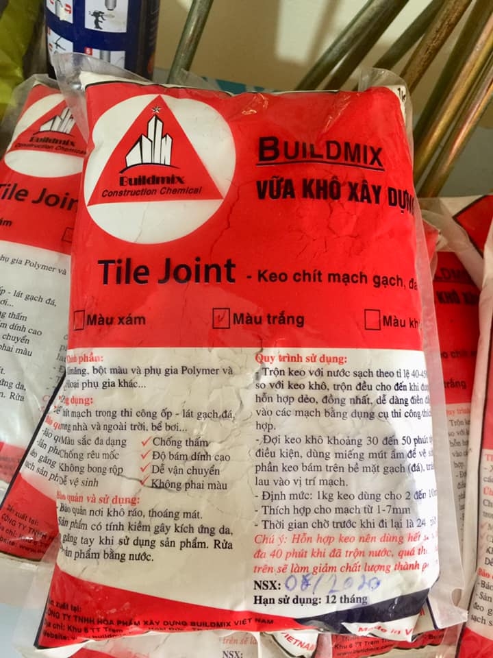 Buildmix Tile Joint - Túi 1kg - Bột chà ron gạch
