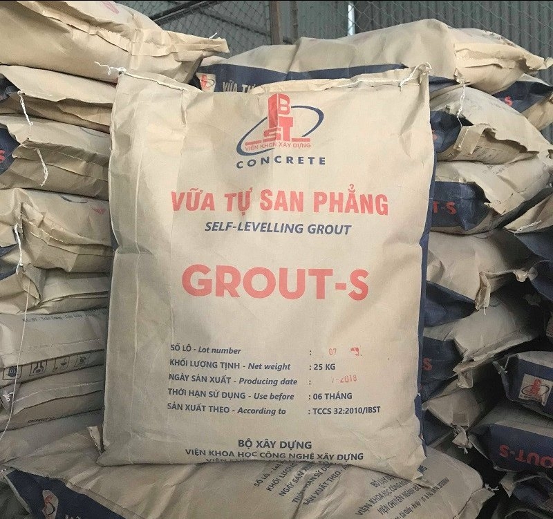 Grout S 25kg - Vữa tự san phẳng gốc xi măng