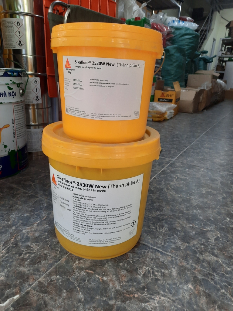 Sikafloor 2530W 10kg - Sơn Epoxy hệ lăn gốc nước