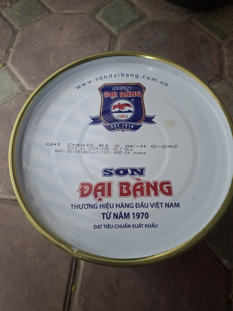 Sơn Chống Rỉ Alkyd Đại Bàng - Hộp 5Kg - CRS-G-282 Màu Ghi