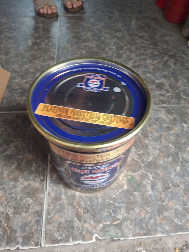 Sơn Phủ Alkyd MAU KHÔ Đại Bàng Màu Ghi G-01 - Hộp 5Kg