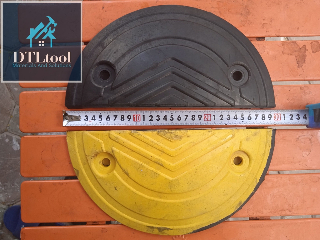 Đầu gờ giảm tốc 300x150x40mm lắp cho gờ giảm tốc cao su 500x300x40mm (DxRxC) - Model ADTL