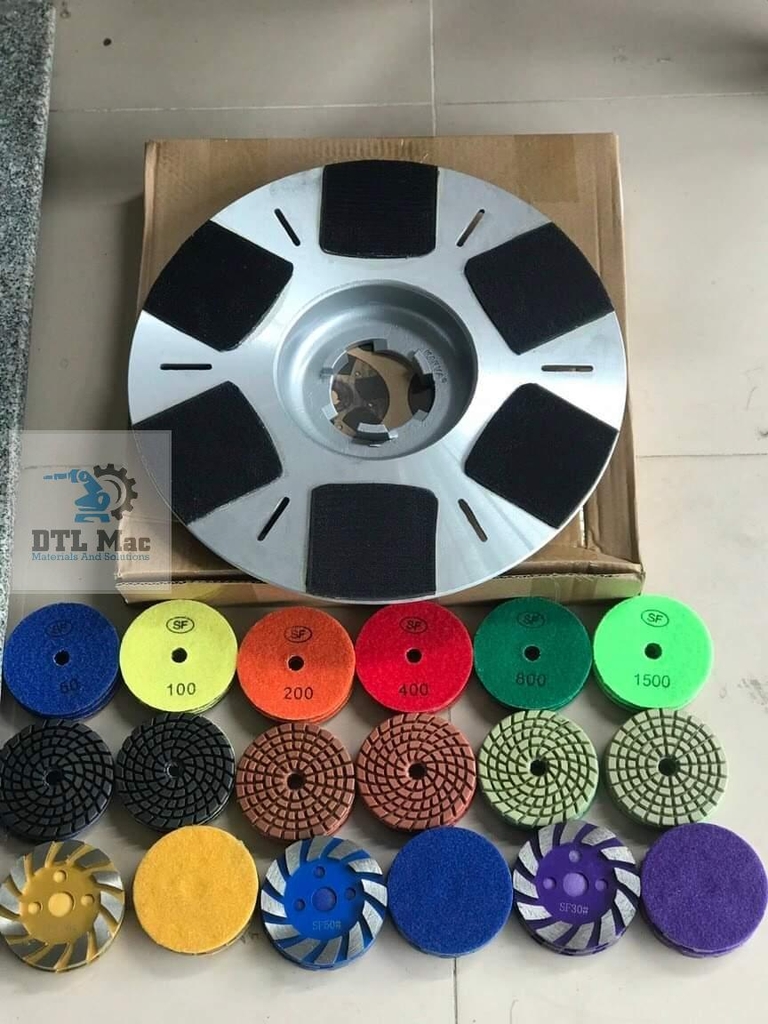 Đĩa Nhựa Mài Sàn 6.5mm ADTL - Phíp Mài Đánh Bóng Sàn Bê Tông, Sàn Đá. Lá Số Mài Sàn