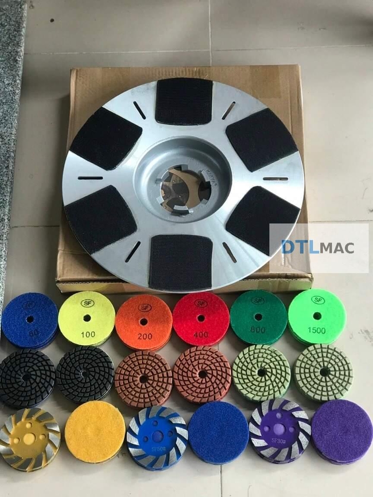 Đĩa Nhựa Mài Sàn SF 4 Inch Dày 6.5mm – Đĩa Kim Cương Mài Ướt Bê Tông, Terrazzo