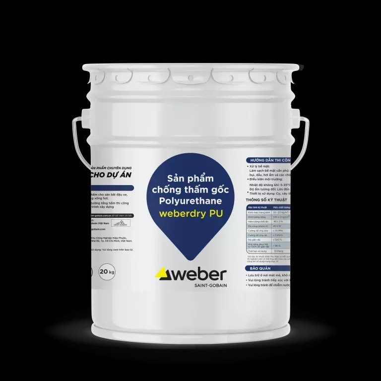 Weberdry PU Grey 20kg - Chống thấm gốc Polyurethane 1 Thành Phần