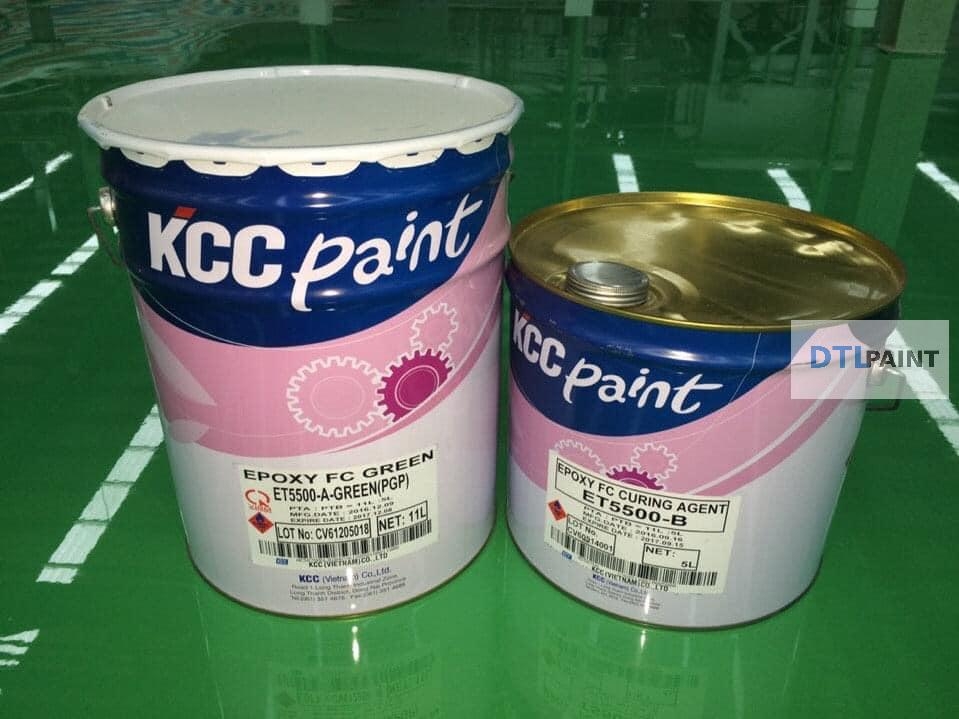 KCC ET5500 16L | Sơn Epoxy Tự San Phẳng Kháng Hóa Chất Chịu Axit Chịu Kiềm
