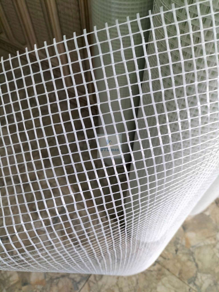 Lưới thủy tinh 10x10 - 1x100m - Tỷ trọng 120g/m2 - Cuộn 100m - Lưới thủy tinh gia cường chống nứt cho vữa trát tường, cán nền