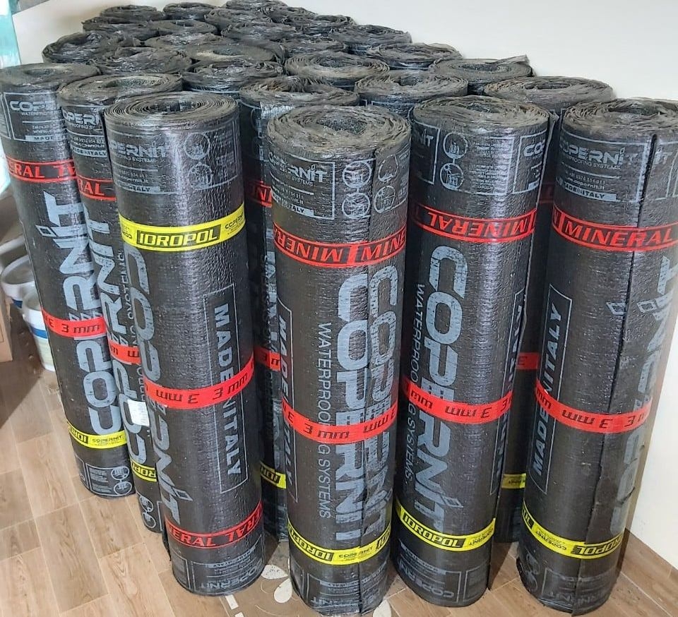 IDROPOL MINERAL 3MM - Màng chống thấm khò nóng dày 3mm, mặt Đá - Nhập khẩu Italy