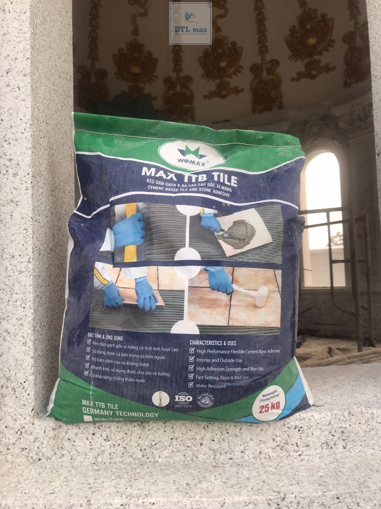 Max TTB Tile Grey 25kg - Keo dán gạch đá ốp lát cao cấp