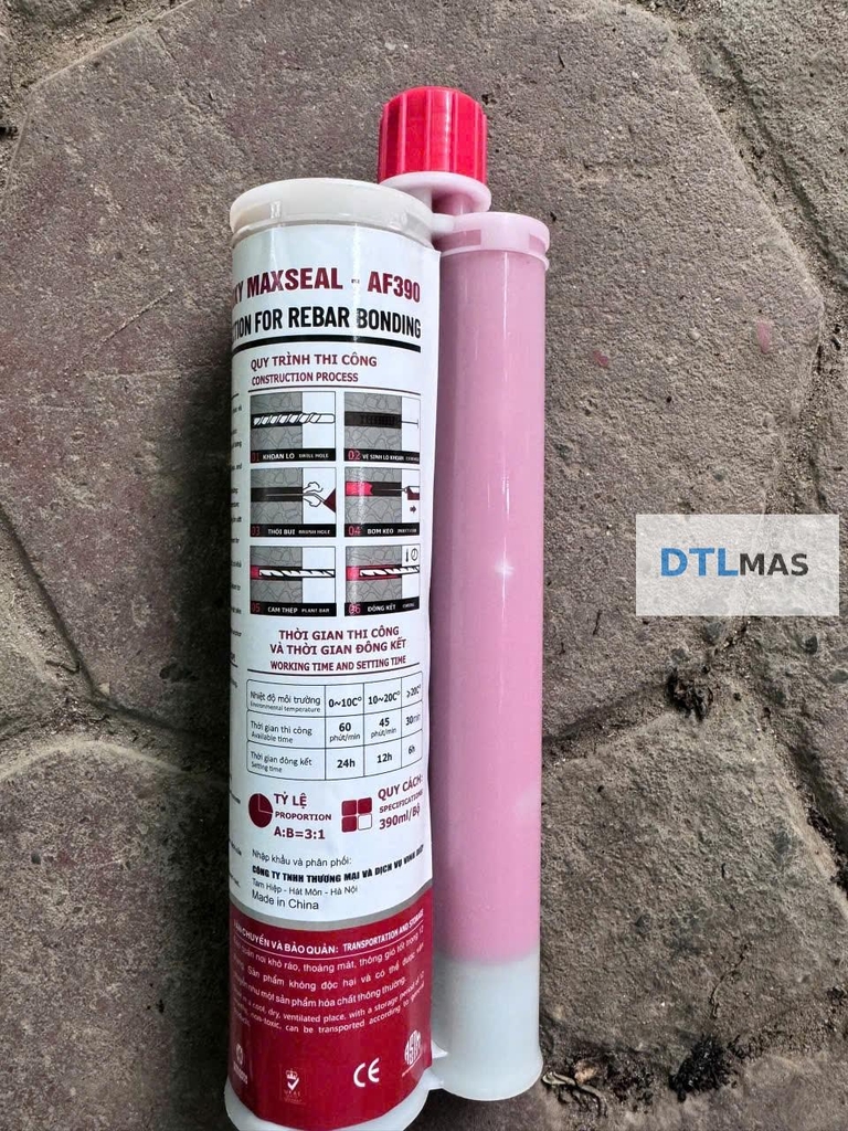 Keo Cấy Thép Maxseal AF390 - Tuýp 390ml