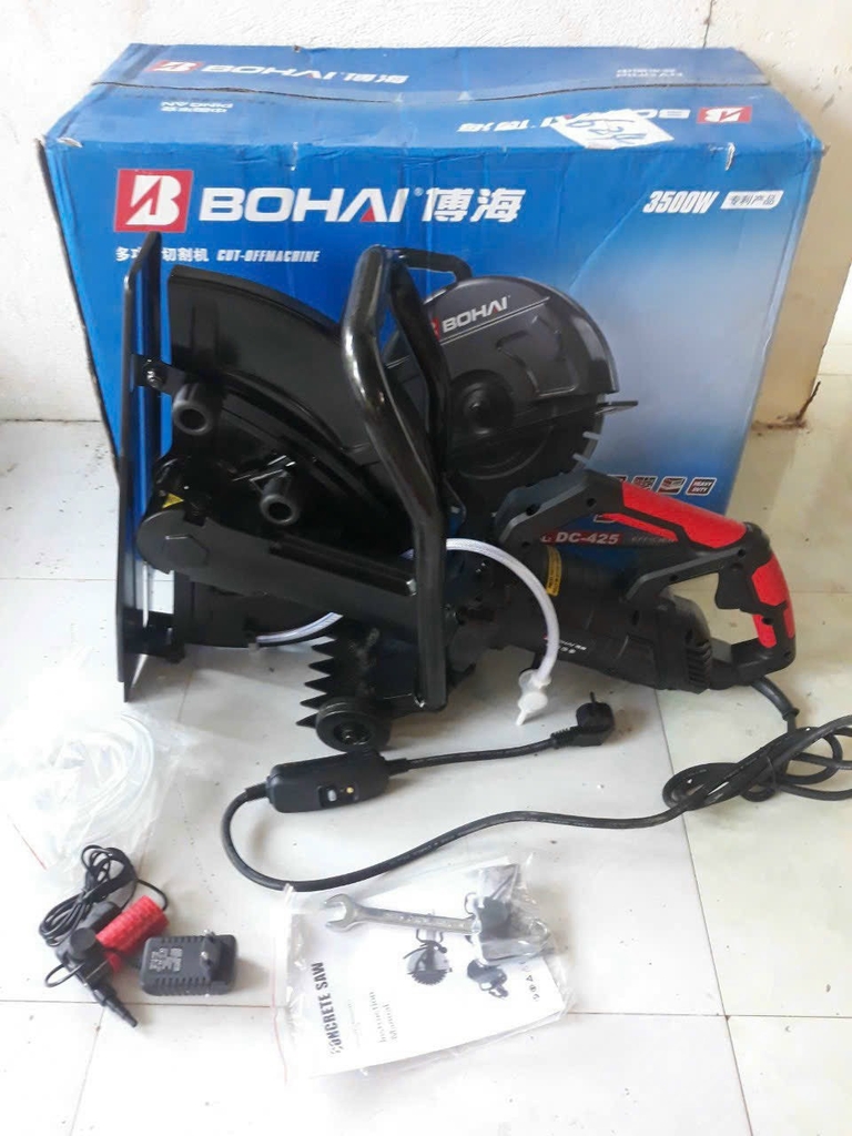 Bộ máy cắt bê tông cao cấp Bohai 425 công suất lớn 3.500W + Lưỡi cắt 400mm