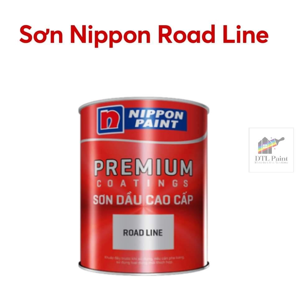Nippon Reflective Road Line Đỏ 5 Lít - Sơn kẻ vạch, sơn giao thông gốc Acrylic mau khô màu Đỏ