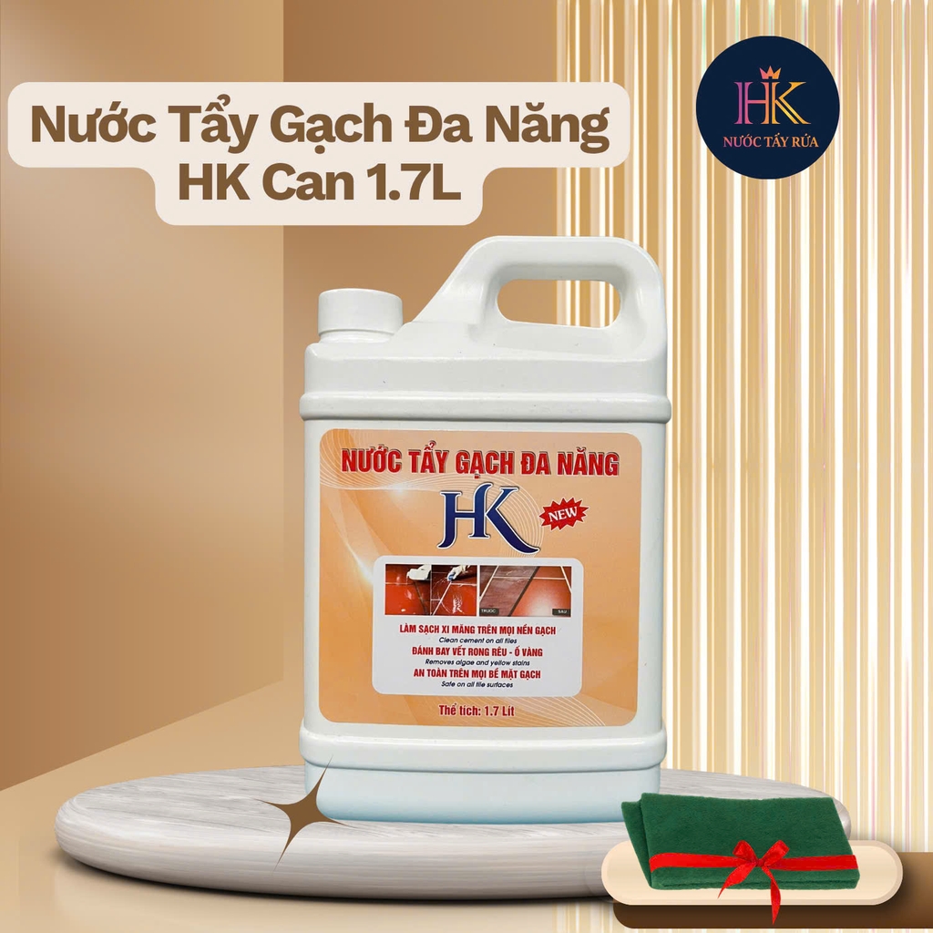 Nước Tẩy Gạch Đa Năng HK – Tẩy Xi Măng, Rong Rêu, Ố Vàng 1.7 Lít