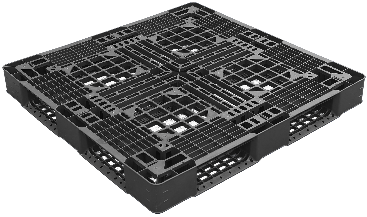 Pallet nhựa 1100x1100x120mm - Tải trọng 400-800Kg - Đen - BPG110.110.OP02-3