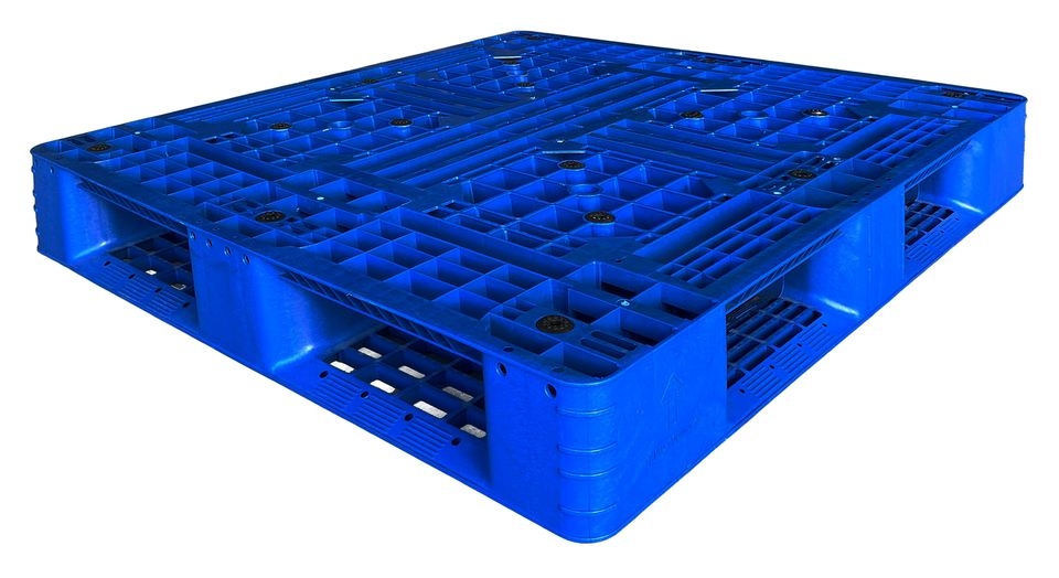 Pallet nhựa 1200x1000x145mm - Tải trọng 1000-2000Kg - Xanh dương - BPG120.100.OP08-1