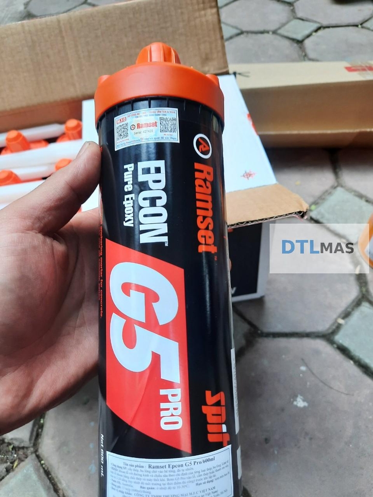 Ramset Epcon G5 Pro 600ml – Keo Epoxy neo, cấy sắt thép 2 thành phần