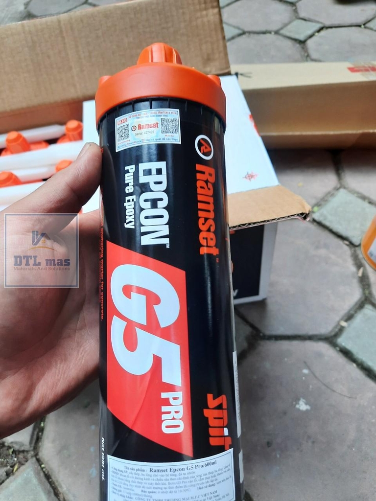 Ramset Epcon G5 Pro 600ml  - Keo Epoxy neo, cấy sắt thép 2 thành phần