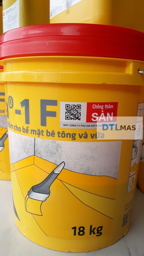 Sika 1F Thùng 18kg - Hợp chất chống thấm cho bề mặt bê tông và vữa - Chống thấm pha xi măng