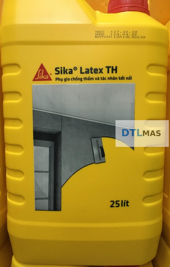 Sika Latex TH 25L – Phụ Gia Chống Thấm & Hồ Dầu Kết Nối Gốc Latex SBR