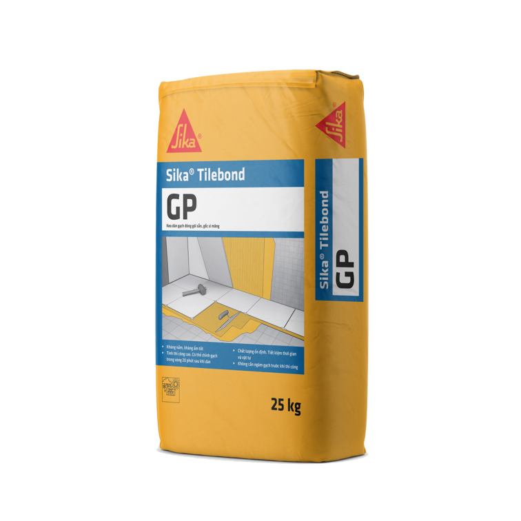 Sika Tilebond GP (Bao 25Kg) - Keo (vữa) dán gạch đóng gói sẵn, gốc xi măng dùng cho các loại gạch cỡ nhỏ và vừa
