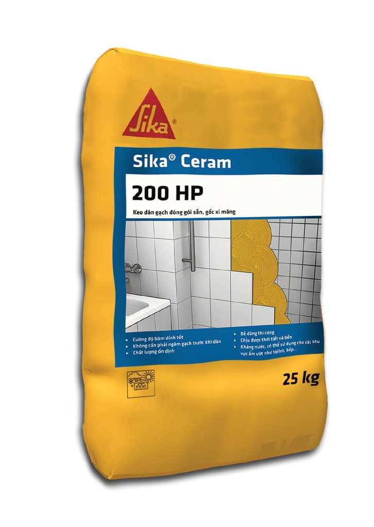SikaCeram 200HP Grey 25kg - Keo dán gạch gốc xi măng polymer dùng cho tấm lớn