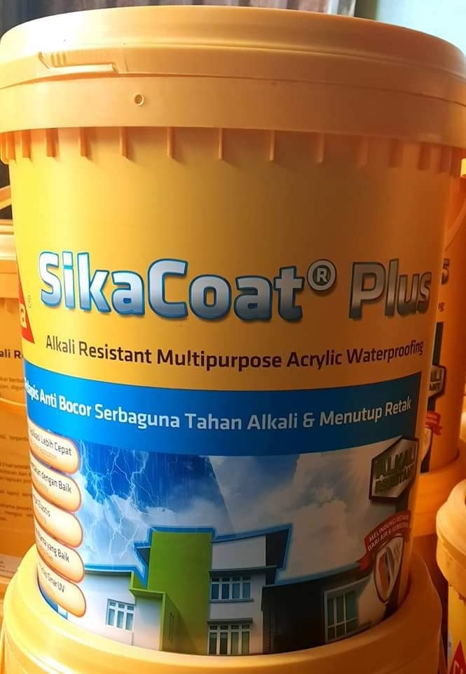 SikaCoat Plus 20kg - Sơn chống thấm nội ngoại thất đàn hồi gốc Acrylic