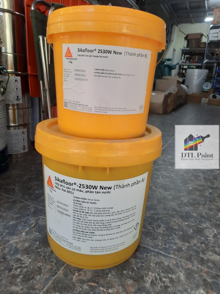 Sikafloor 2530W New 10kg - Sơn Epoxy hệ lăn gốc nước