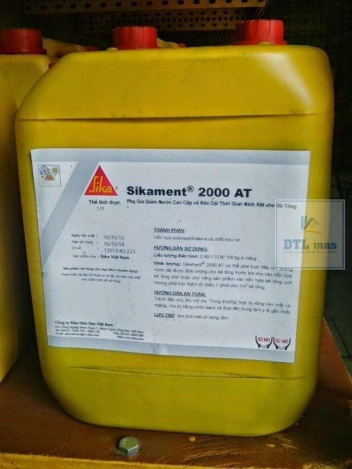 Sikament 2000 AT 5L - Phụ gia siêu hoá dẻo kéo dài thời gian đông kết cho bê tông