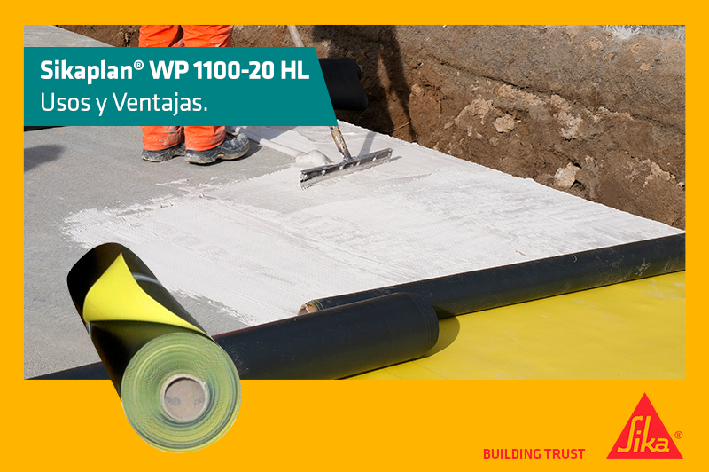 Sikaplan WP 1100-20 HL AP (2x15m) - Màng chống thấm gốc PVC-P cao cấp, có tính dẻo. Dày 2mm