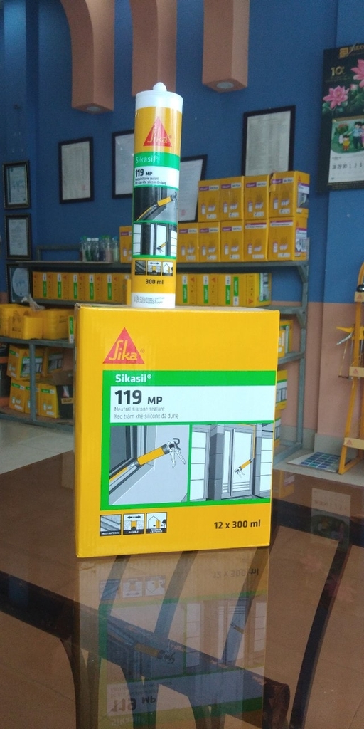 Sikasil 119MP - Keo Silicone trung tính. Dùng trong nhà và ngoài trời - Màu Trắng