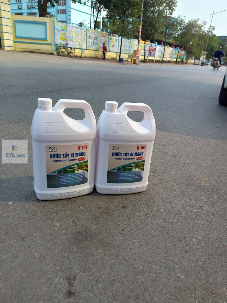 Nước tẩy xi măng HT01 can 5 Lít, tẩy ron gạch loại mạnh nhất tặng pad ...