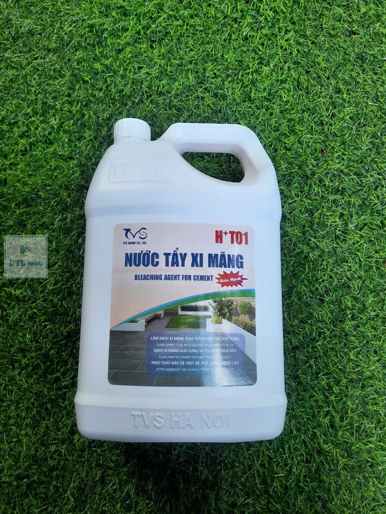 Nước tẩy xi măng HT01 can 5 Lít, tẩy ron gạch loại mạnh nhất tặng pad ...