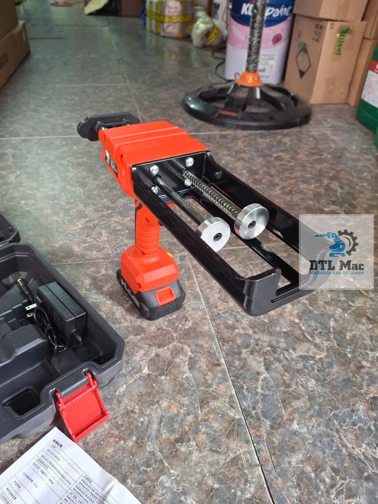 Súng Điện Bơm Keo Chà Ron Epoxy 2 Thành Phần Cầm Tay XM-MFQ + 2 Pin Lithium 21V (6000mmAh)