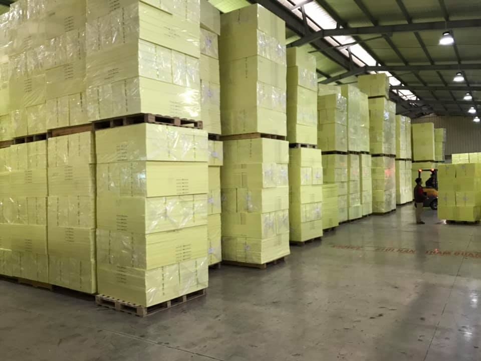 Xốp XPS dày 30mm, Tỉ trọng 38kg/m3, Kích thước 1200x600mm. Xốp cách âm, cách nhiệt, chống nóng, bảo vệ lớp chống thấm, chèn khe lún