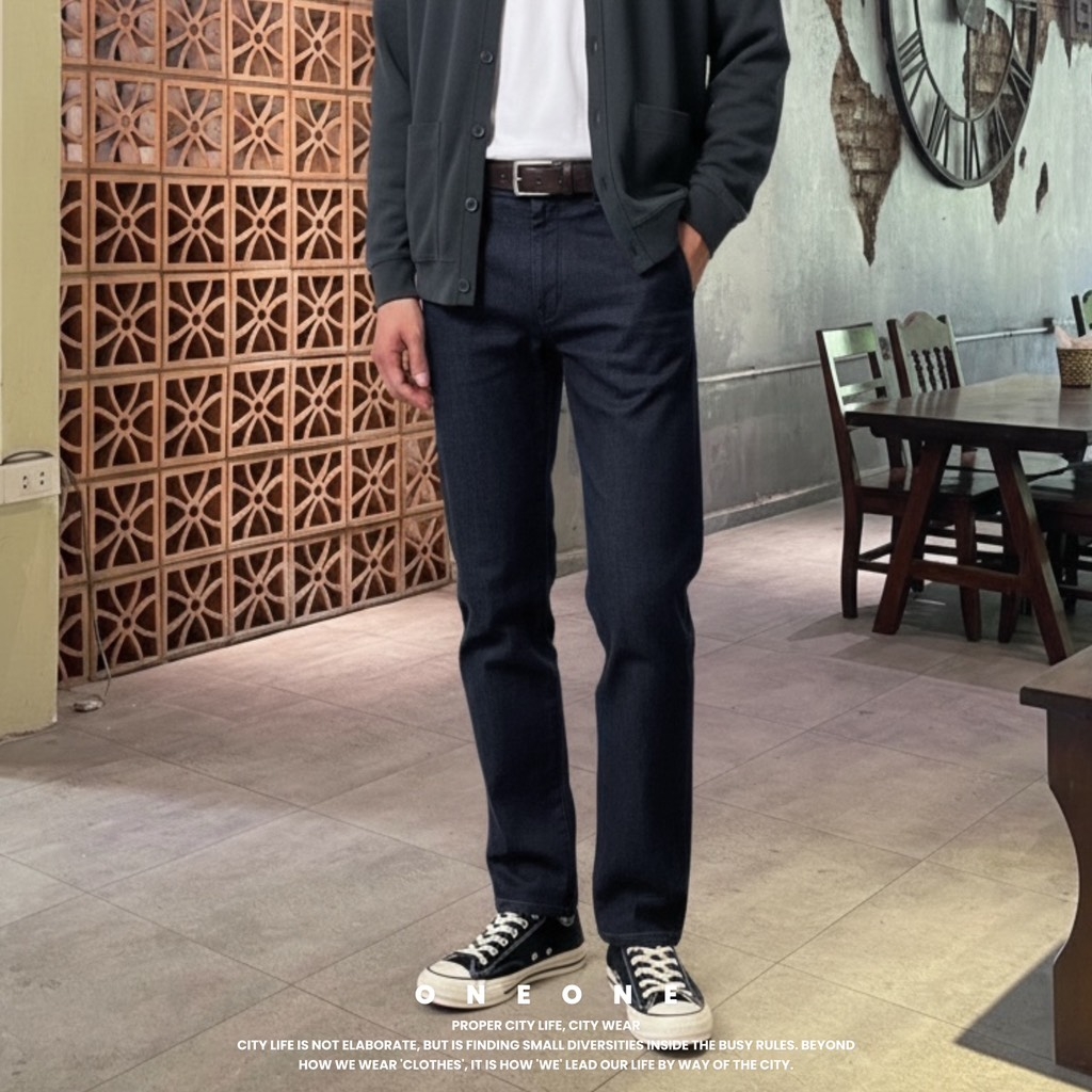 Side Banding Denim Pants