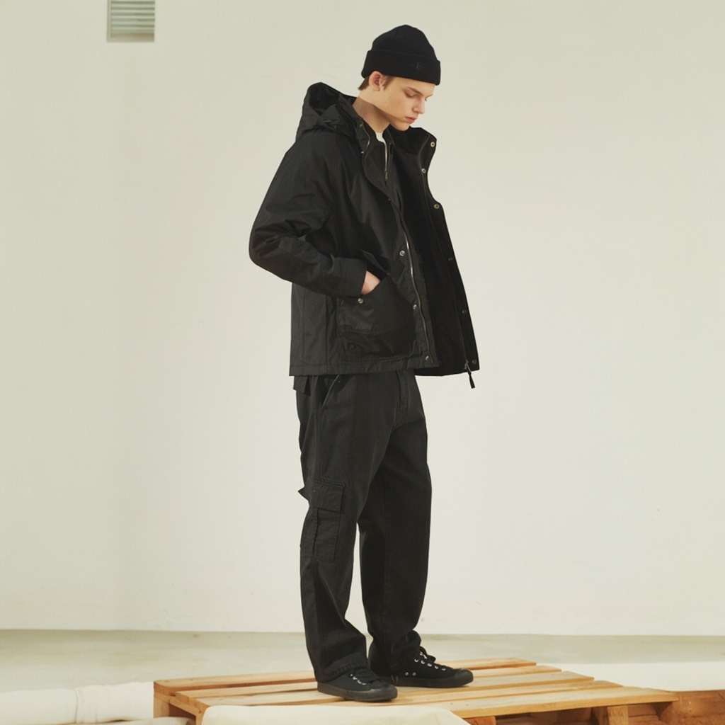 Hooded detachable field jacket S2UAW22201BKX