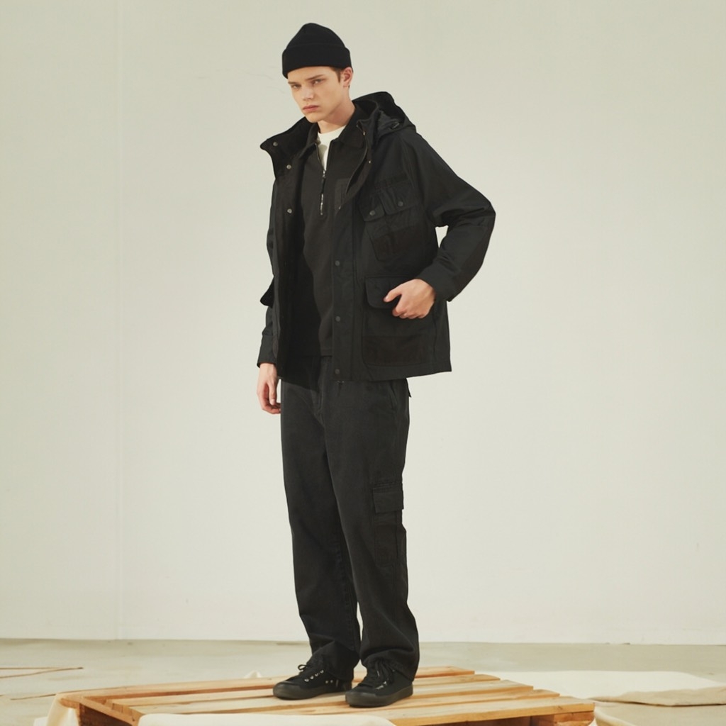 Hooded detachable field jacket S2UAW22201BKX