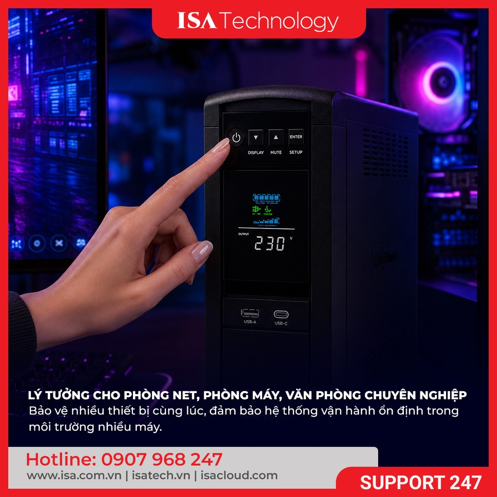 Bộ lưu điện UPS CyberPower CP1600EPFCLCD 1600VA/1000W