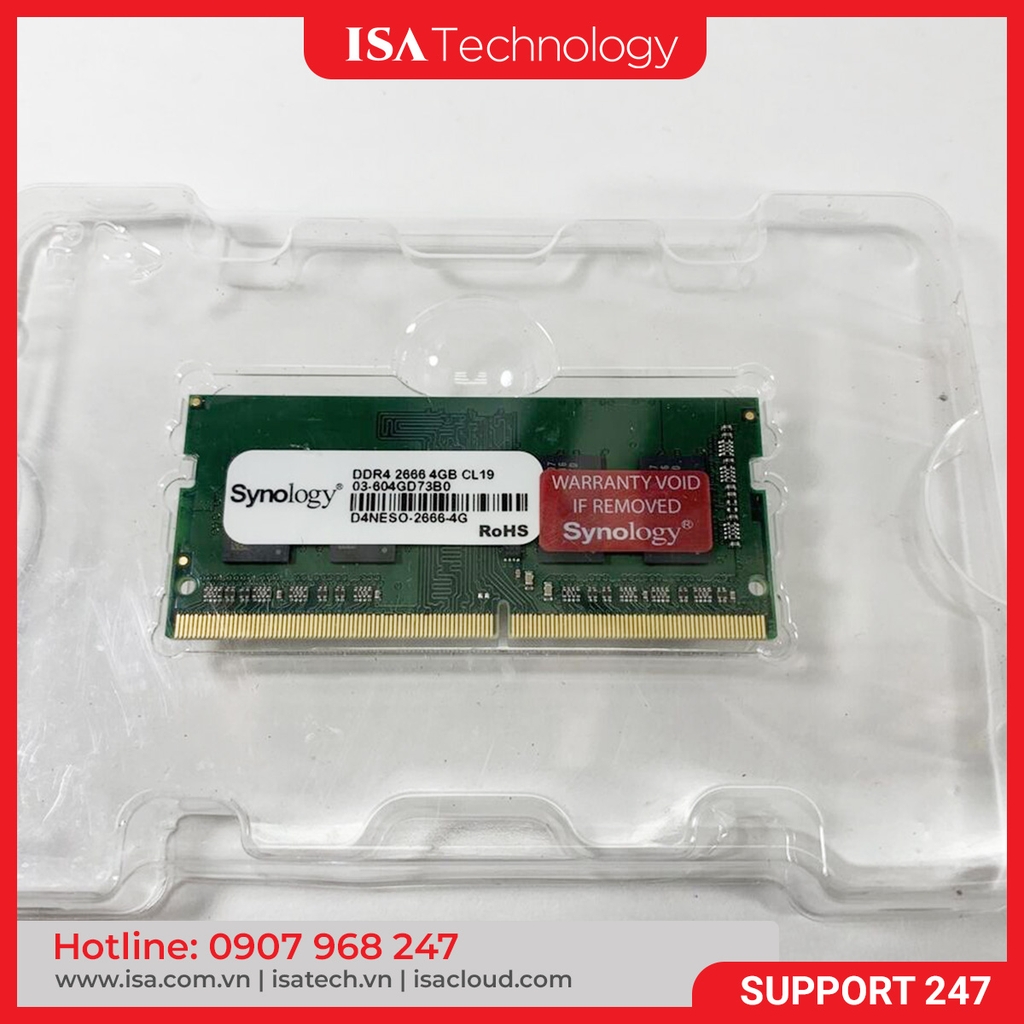 Bộ nhớ Ram Synology D4NESO-2666-4G