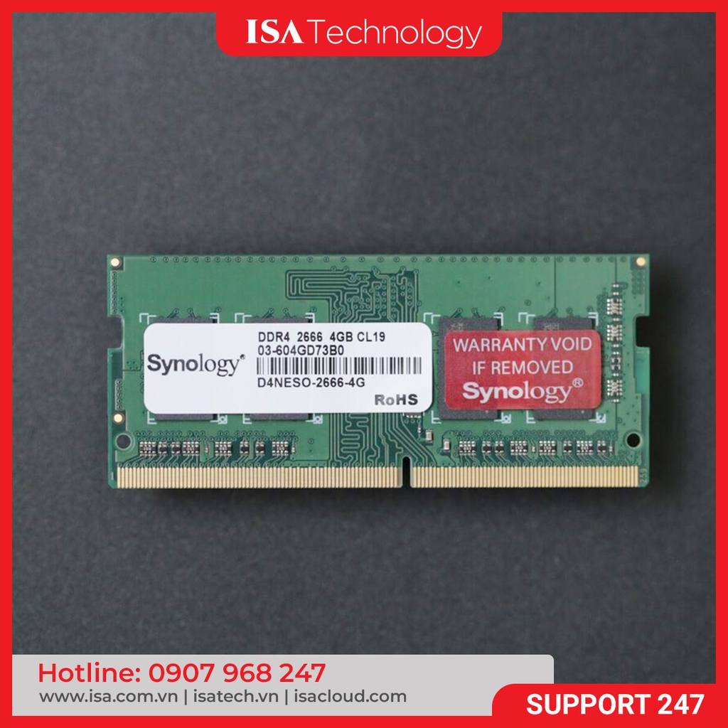 Bộ nhớ Ram Synology D4NESO-2666-4G