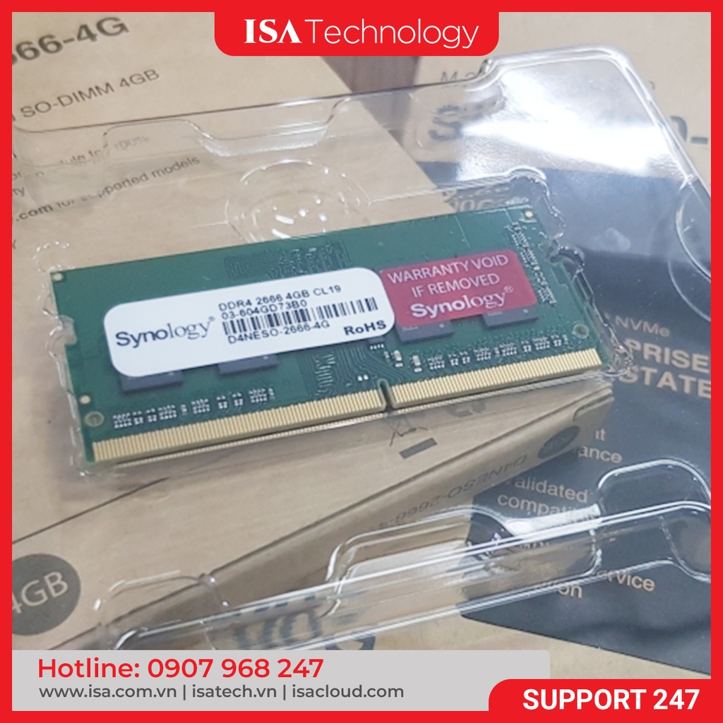 Bộ nhớ Ram Synology D4NESO-2666-4G