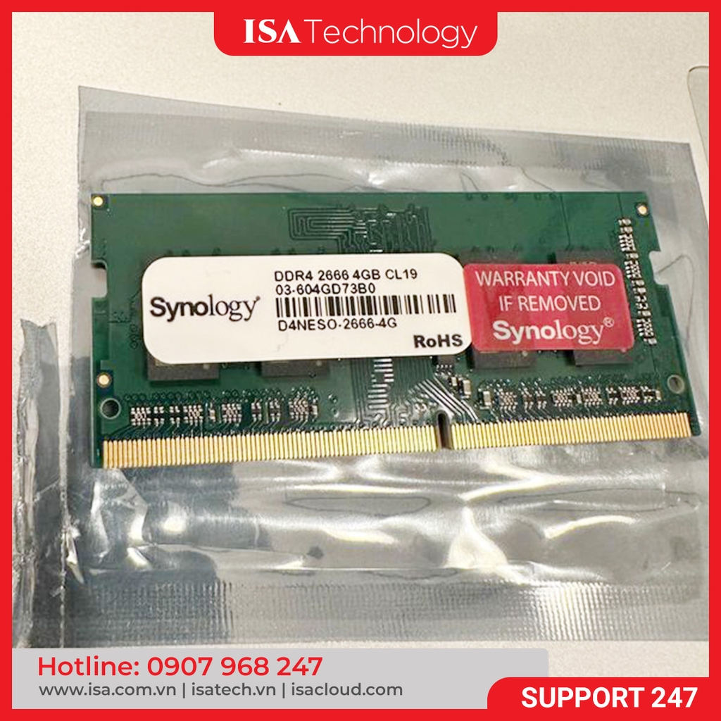 Bộ nhớ Ram Synology D4NESO-2666-4G