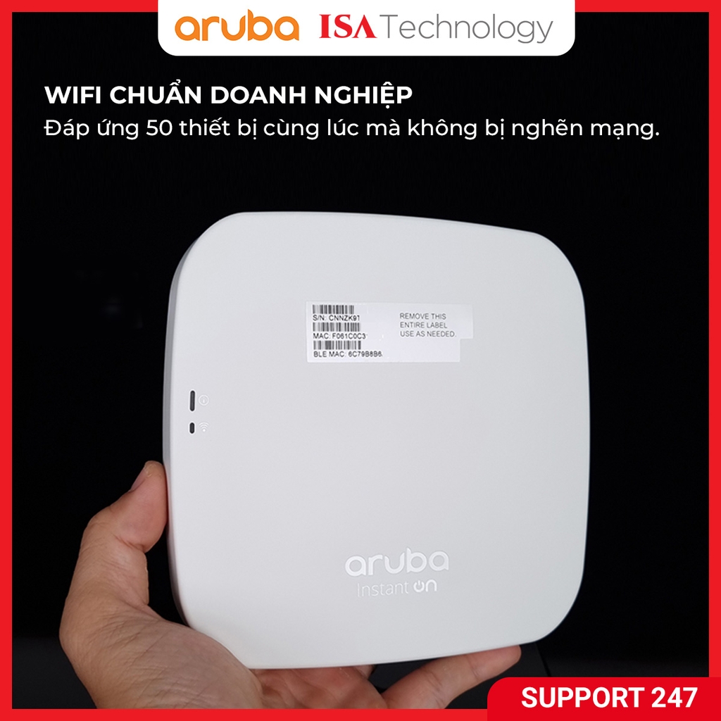 Bộ phát wifi Aruba Instant On AP11 (RW) Access Point R2W96A băng tân kép chuẩn AC 1167Mbps