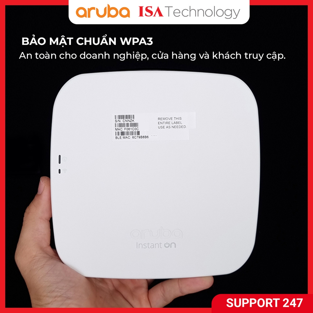 Bộ phát wifi Aruba Instant On AP11 (RW) Access Point R2W96A băng tân kép chuẩn AC 1167Mbps