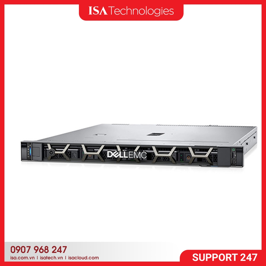 Máy chủ Dell PowerEdge R250 4×3.5 HP/Perc CPU E-2314, PERC H755, 16GB