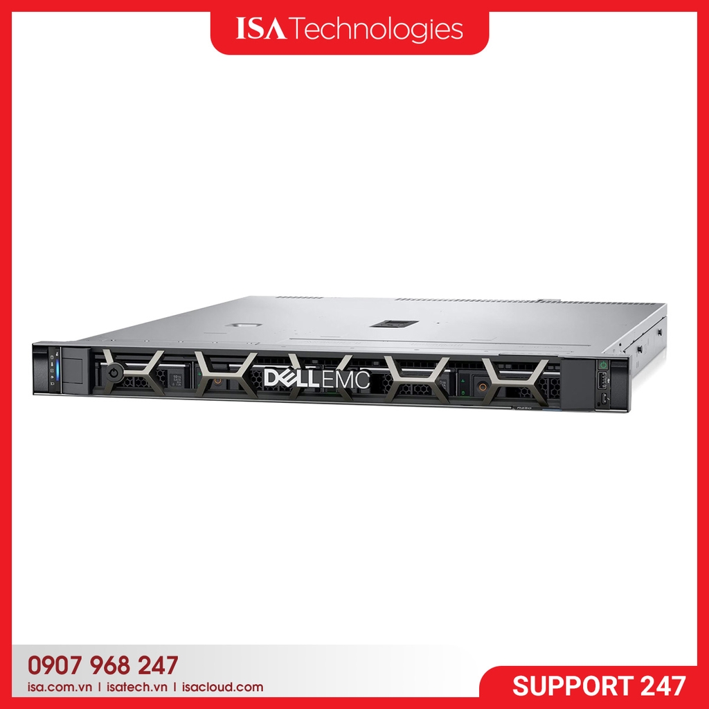 Máy chủ Dell PowerEdge R250 4×3.5 HP/Perc CPU E2334, PERC H755, 8GB