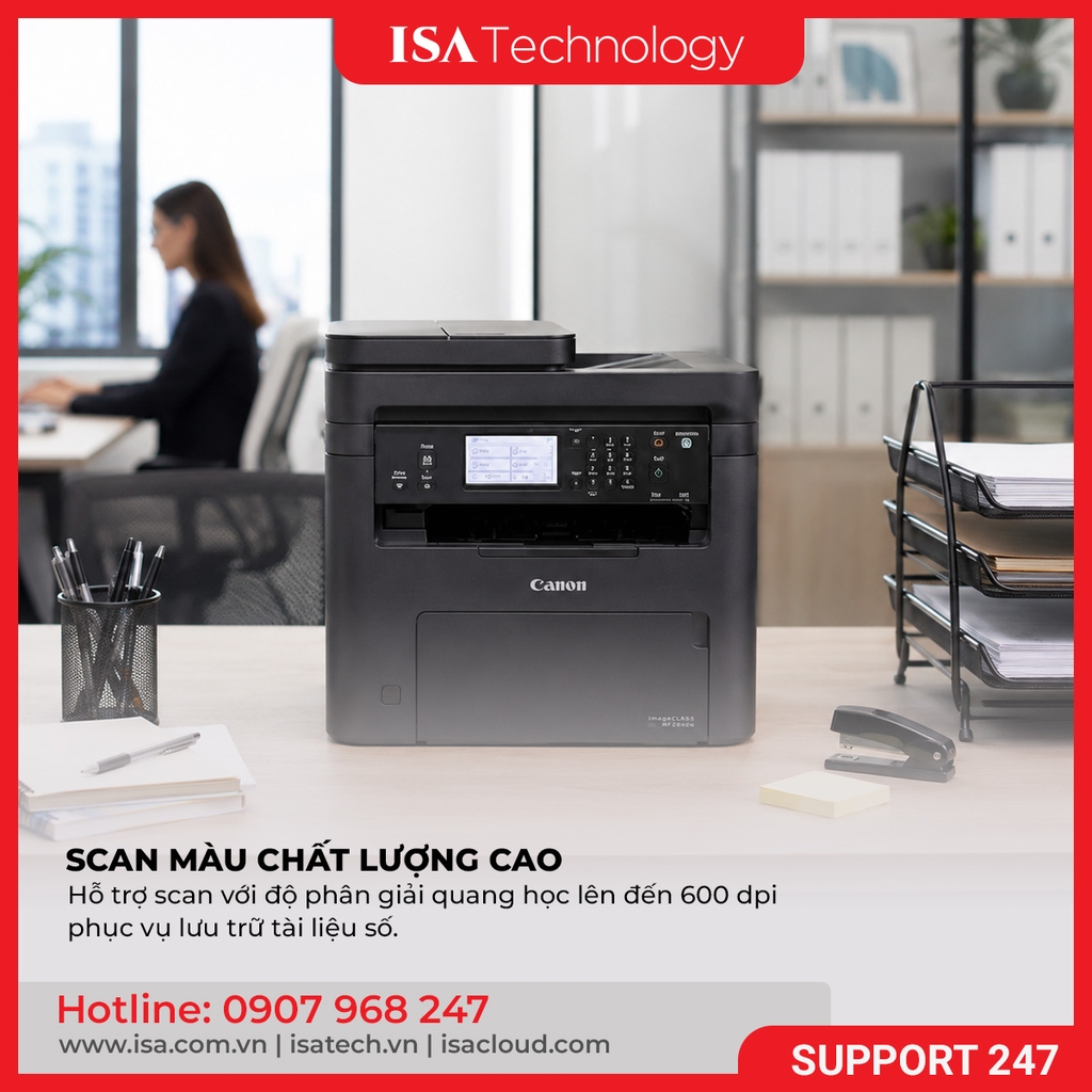 Máy in Canon MF275dw | In 2 Mặt, Scan, Copy, Fax, ADF, Wifi – Chính Hãng ISA Technology