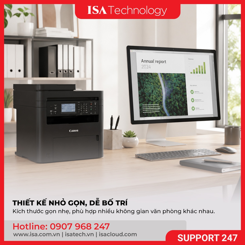 Máy in Canon MF275dw | In 2 Mặt, Scan, Copy, Fax, ADF, Wifi – Chính Hãng ISA Technology